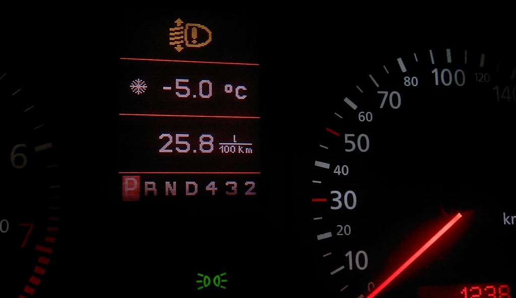 spotreba audi s8 4,2i V8 D2 - jazda max 60km/h v meste, žiadne kick down.