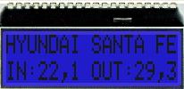 LCD Thermo 2x16 CHAR,BLUE