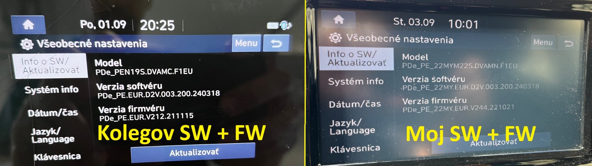 porovnanie SW + FW
