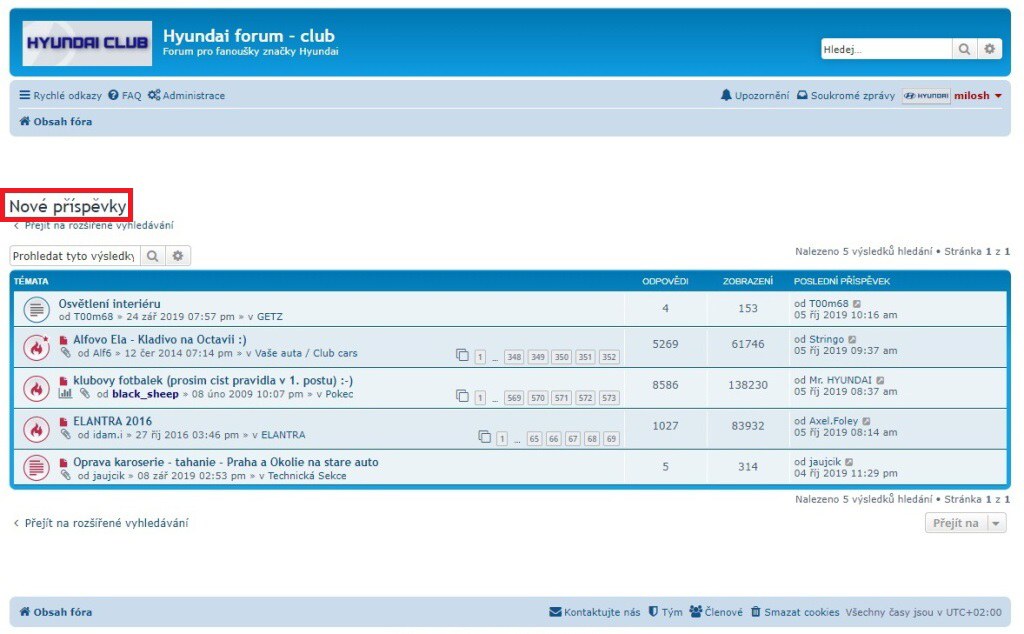 Jak používat nové forum Hyundai club forum