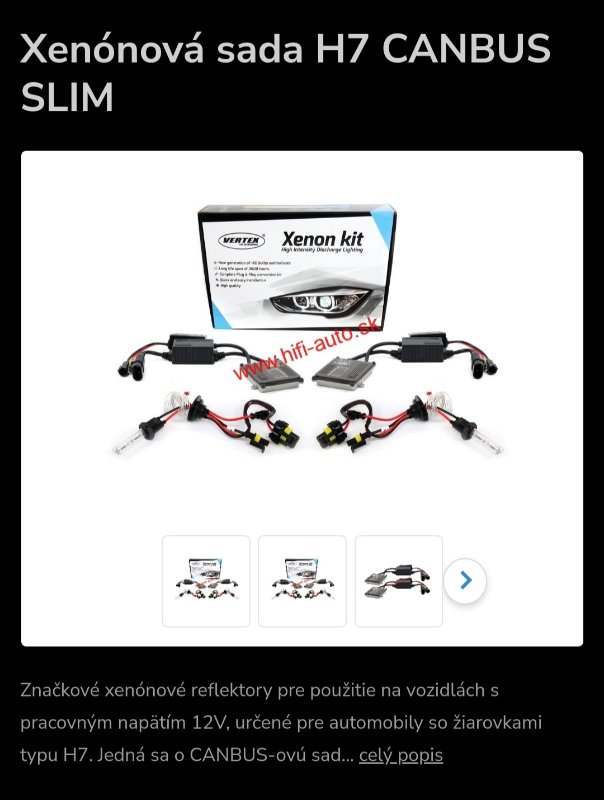 Xenon kit slim H7